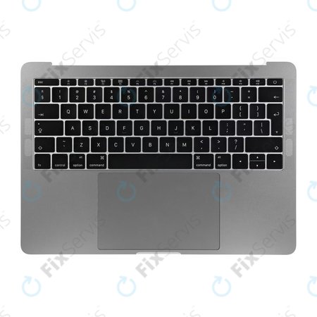 Apple MacBook Pro 13" A1708 (Late 2016 - Mid 2017) - Horný Rám Klávesnice + Klávesnica UK + Mikrofón + Trackpad + Reproduktory (Space Gray)