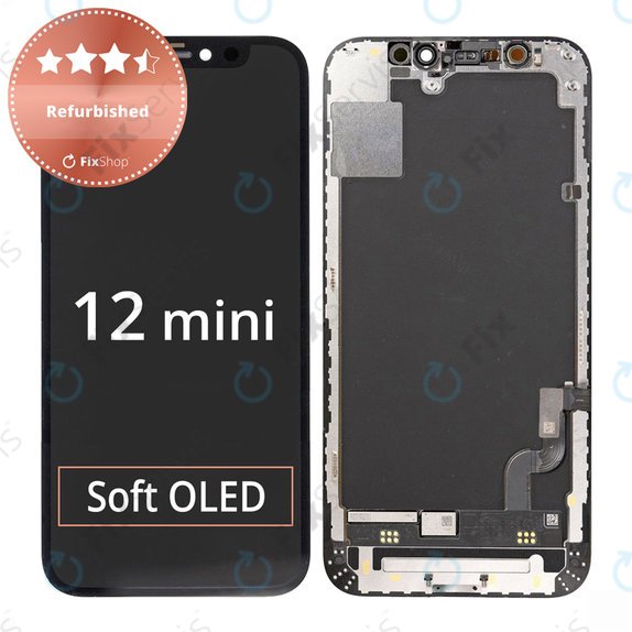 Displej pre iPhone 12 Mini, Dotykové sklo s rámom, Refurbished