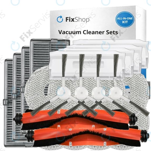 Sada náhradných dielov pre Xiaomi Robot Vacuum H40 - Complete set XL (2x Hlavná kefa, 4x Filter, 4x Bočná kefa, 8x Mopovacia utierka, 4x Prachové vrecko)