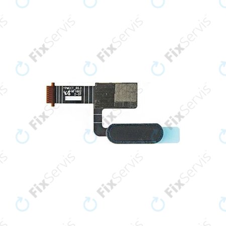 HTC 10 - Tlačidlo Domov + Senzor Otlačku Prsta (Čierna) - 54H20606-00M