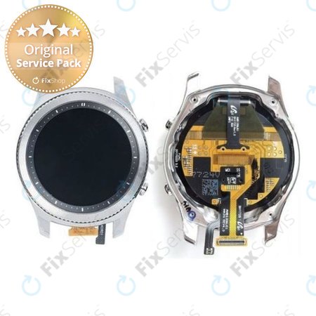 Samsung Gear S3 Classic R770 - LCD Displej + Dotykové Sklo + Rám (Silver) - GH97-19608A Genuine Service Pack