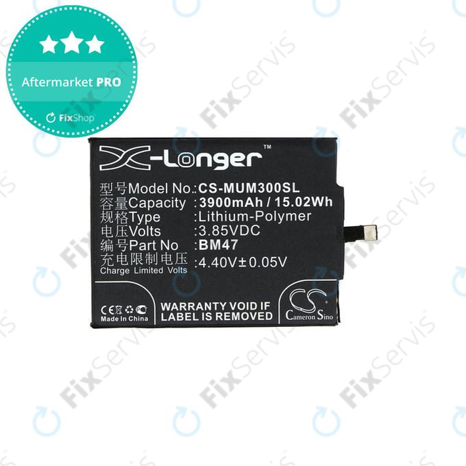 Xiaomi Redmi 3, 3S, 3 Pro, 4X - Batéria BM47 3900mAh HQ