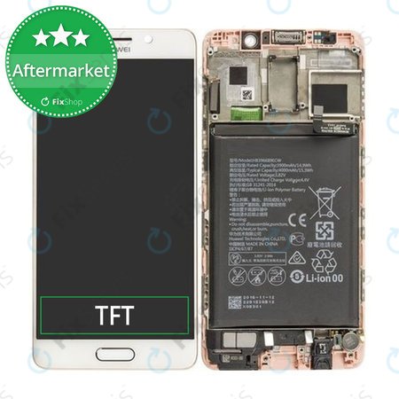 Huawei Mate 9 Pro - LCD Displej + Dotykové Sklo + Rám + Batéria (White) TFT