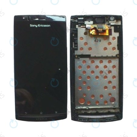 Sony Xperia Arc S LT15i - LCD Displej + Dotykové Sklo + Rám (Čierna)
