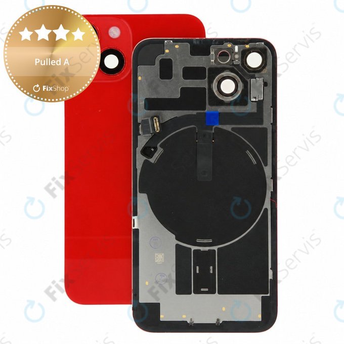 Sklo zadného housingu pre iPhone 14, (PRODUCT)RED, Pulled A