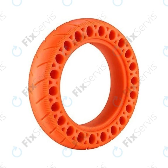 Xiaomi Mi Electric Scooter 1S, 2 M365, Essential, Pro, Pro 2 - Odolná Plná Bezdušová Pneumatika s Dierami (Typ 1) (Orange)