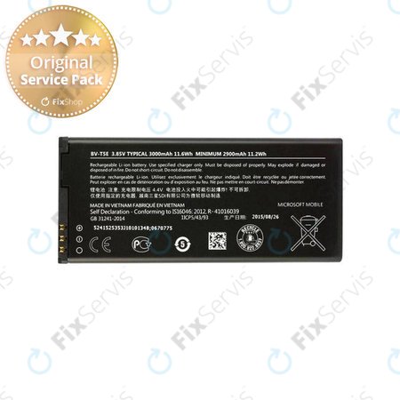 Microsoft Lumia 950,950 LTE,950 Dual - Batéria BV-T5E, 2900mAh - 0670775 Genuine Service Pack