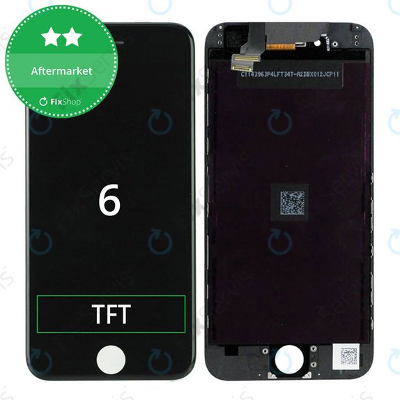 Displej pre iPhone 6, Black, Dotykové sklo s rámom