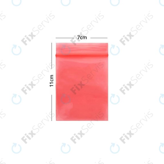 ESD Antistatický Uzatvárateľny Sáčok (Red) - 7x11cm 100ks