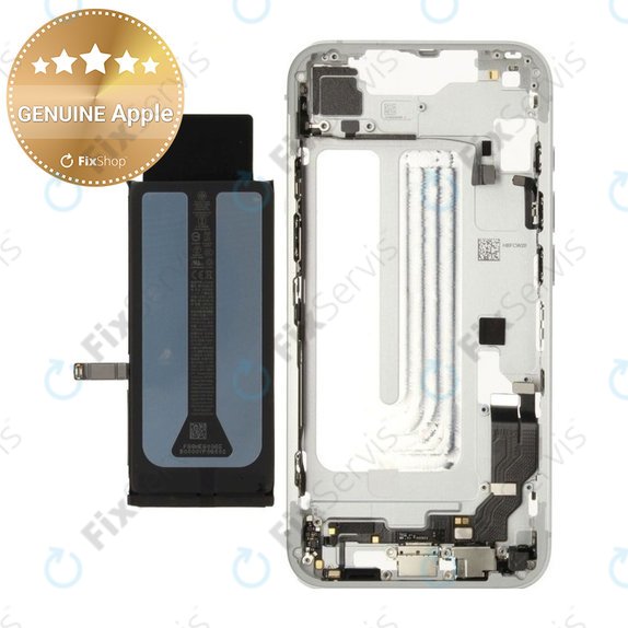 Stredný Rám s Batériou pre iPhone 16e | White | ZD076-00698 | Genuine Apple