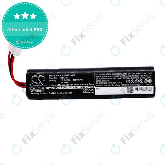 Batéria pre Schiller America AED 10 Jump Start, 3000mAh, Li-MnO2, 12V, 00185-2, HQ
