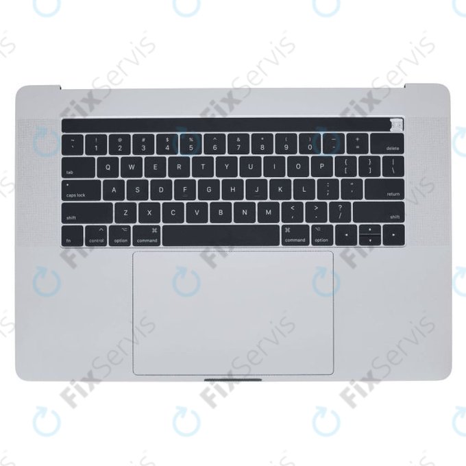 Apple MacBook Pro 15" A1707 (Late 2016 - Mid 2017) - Horný Rám Klávesnice + Klávesnica US + Mikrofón + Trackpad + Reproduktory (Silver)