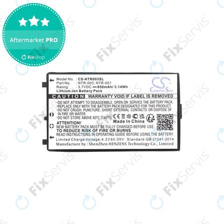 Batéria pre Nintendo, 850mAh, Li-Ion, 3.7V, NTR-003, HQ
