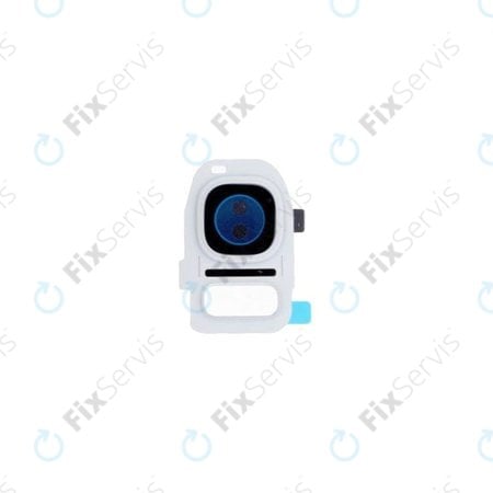 Samsung Galaxy S7 Edge G935F - Rám Sklíčka Zadnej Kamery (White) - GH98-39403D Genuine Service Pack