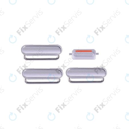 Apple iPhone 6S - Tlačidlá Zapínania + Hlasitosti + Tichého Režimu (Silver)