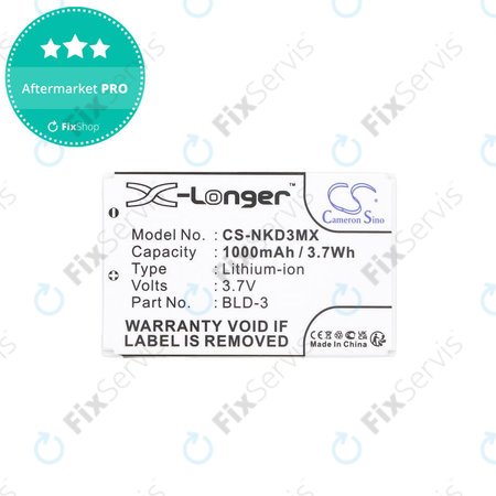 Batéria pre Nokia 7250i, 6610, 6585, 6560, 6200, 6220, 1000mAh, Li-Ion, 3.7V, BLD-3, HQ