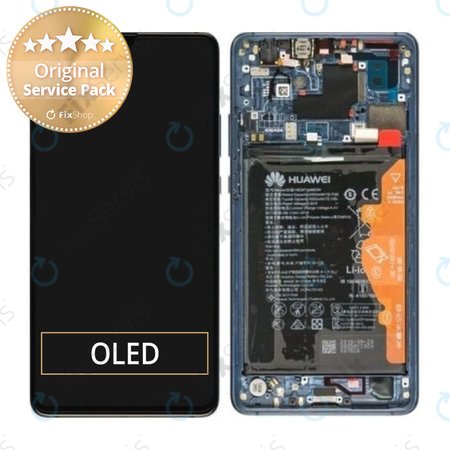 Huawei Mate 20 X - LCD Displej + Dotykové Sklo + Rám + Batéria (Midnight Blue) - 02352GBD Genuine Service Pack