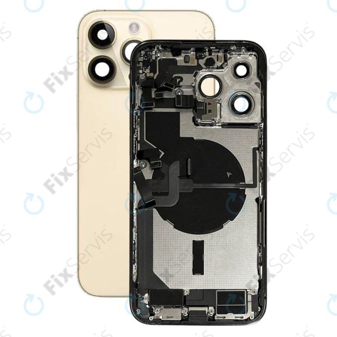 Apple iPhone 14 Pro Max - Zadný Housing s Malými Dielmi (Gold)