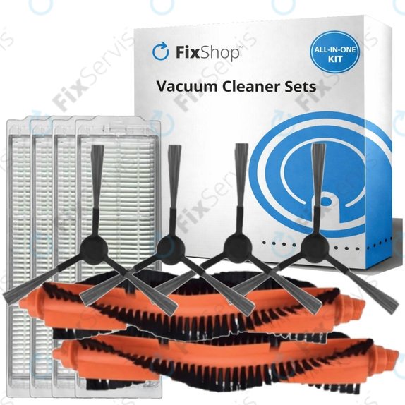 Sada náhradných dielov pre Xiaomi Viomi V2, V2 Pro, V3, SE, Mi Robot Vacuum Mop Pro (P), 2S (2x Hlavná kefa, 4x Filter, 4x Bočná kefa)
