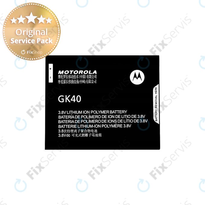 Motorola Moto E4 XT1761, Moto G5 XT1675, Moto E5 Play - Batéria GK40 2800mAh - SNN5976A Genuine Service Pack