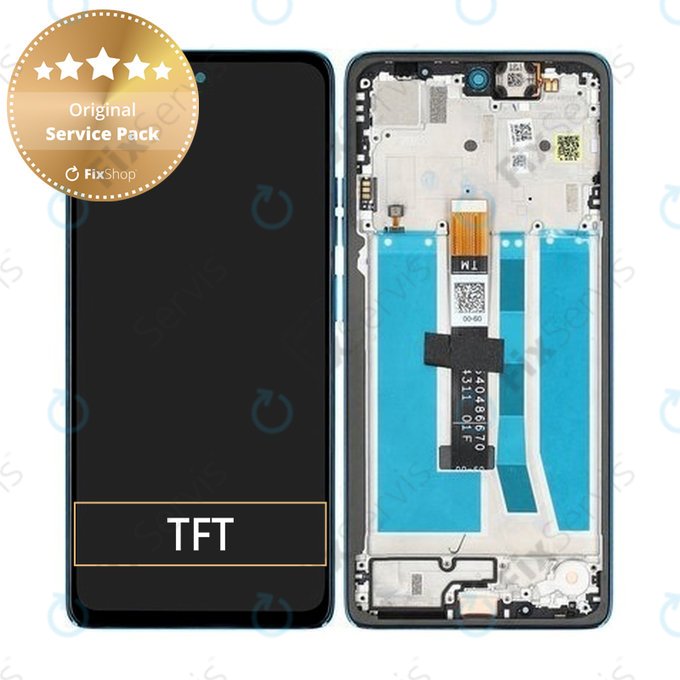 Motorola Moto G75 5G - LCD Displej + Dotykové Sklo + Rám (Aqua Blue) - 5D68C29067 Genuine Service Pack