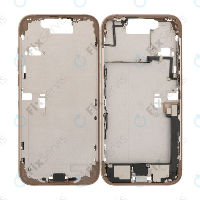 Apple iPhone 16 Pro Max - Stredný Rám + Tlačidlá Zapínania, Hlasitosti a Kamery (Desert Titanium)