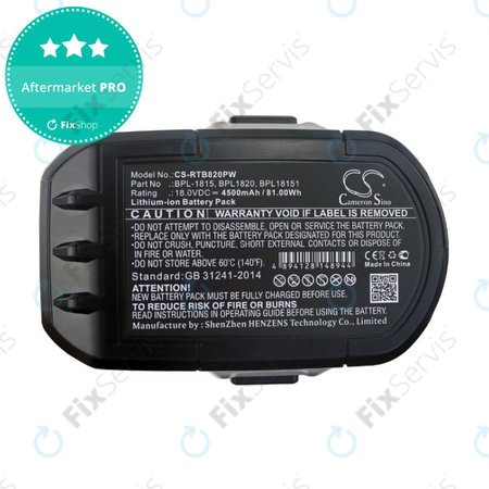 Batéria pre Ryobi 18V ONE+, 4500mAh, Li-Ion, 18V, RB1820C, RB18L25, RB1840X, RB1850X, RB18L50, HQ