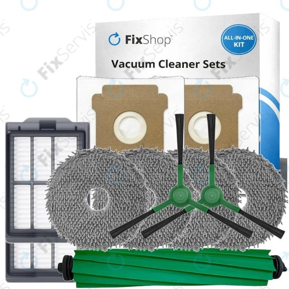 Sada náhradných dielov pre iRobot Roomba Plus 405 Combo, 505 Combo (1x Hlavná kefa, 2x Filter, 2x Bočná kefa, 4x Mopovacia utierka, 2x Prachové vrecko)
