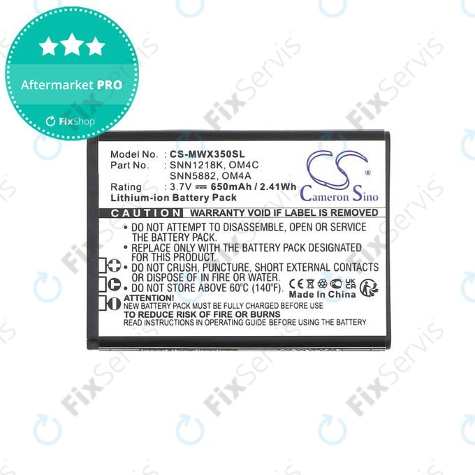 Batéria pre Motorola Gleam +, 650mAh, Li-Ion, 3.7V, OM4A, OM4C, HQ