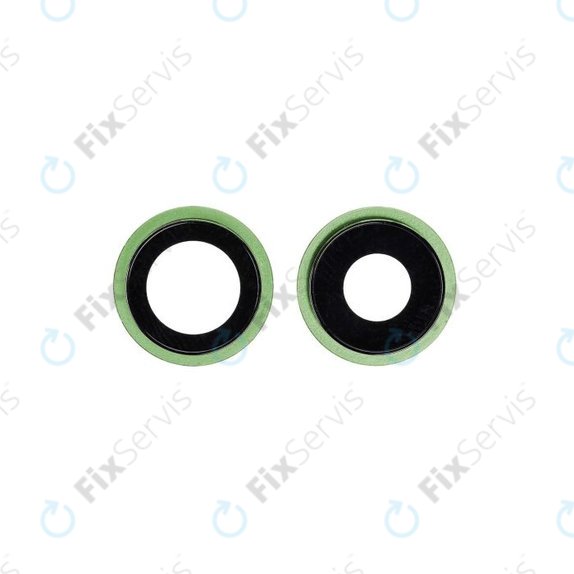 Apple iPhone 12, 12 Mini - Sklíčko Zadnej Kamery s Rámom (Green) - 2ks