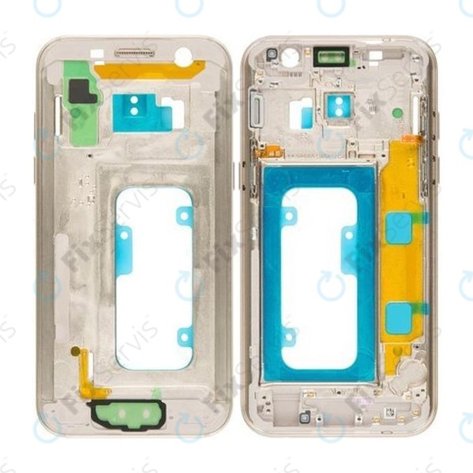Samsung Galaxy A3 A320F (2017) - Stredný Rám (Zlatá) - GH96-10575B