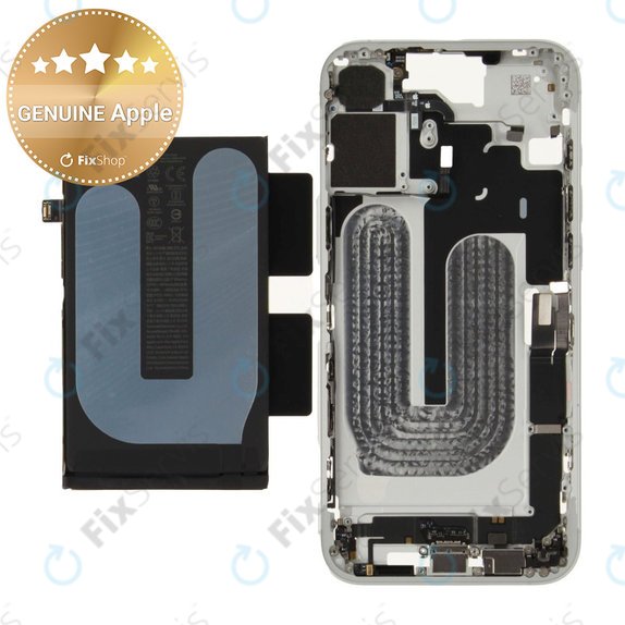 Stredný Rám s Batériou pre iPhone 16 Plus | White | ZD076-00685 | Genuine Apple