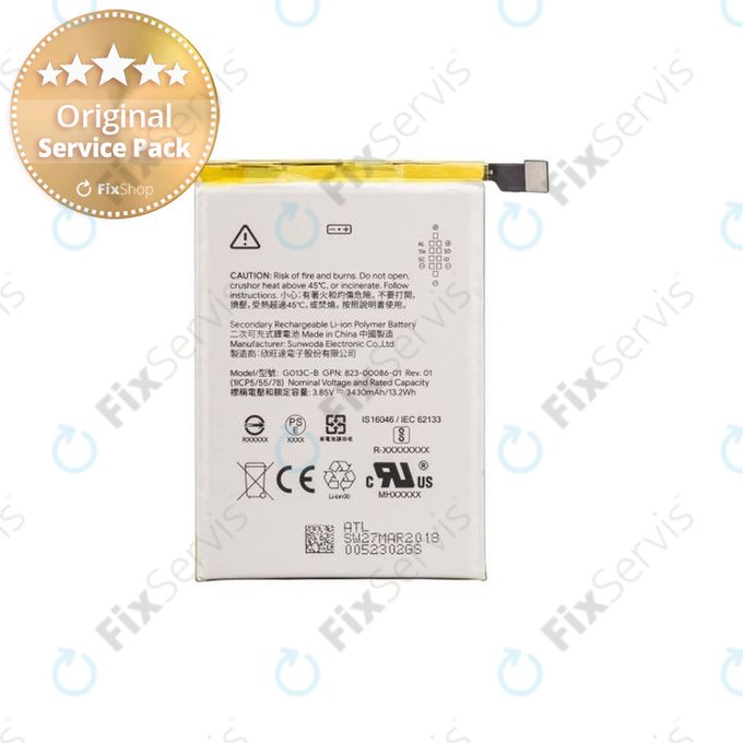 Google Pixel 3 XL - Batéria G013C-B 3430mAh - G823-00114-01 Genuine Service Pack