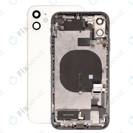 Apple iPhone 11 - Zadný Housing s Malými Dielmi (White)