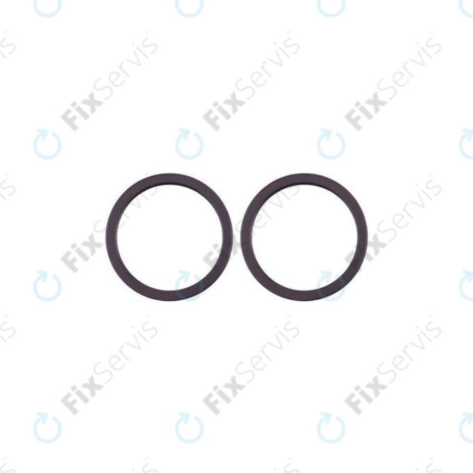 Apple iPhone 11, 12, 12 Mini - Rám Sklíčka Zadnej Kamery (Black) - 2ks