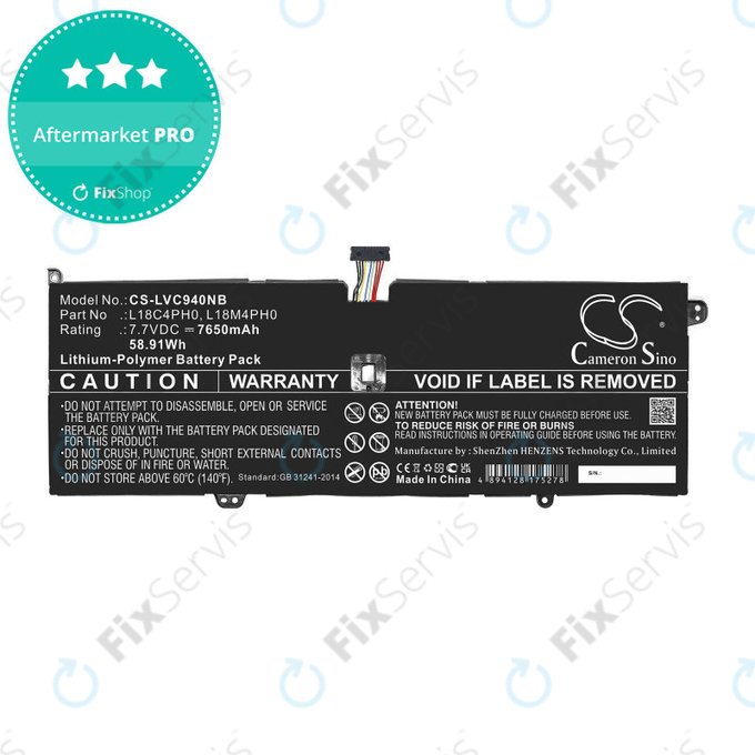 Batéria pre Lenovo Yoga C940, 7650mAh, Li-Pol, 7.7V, L18C4PH0, HQ