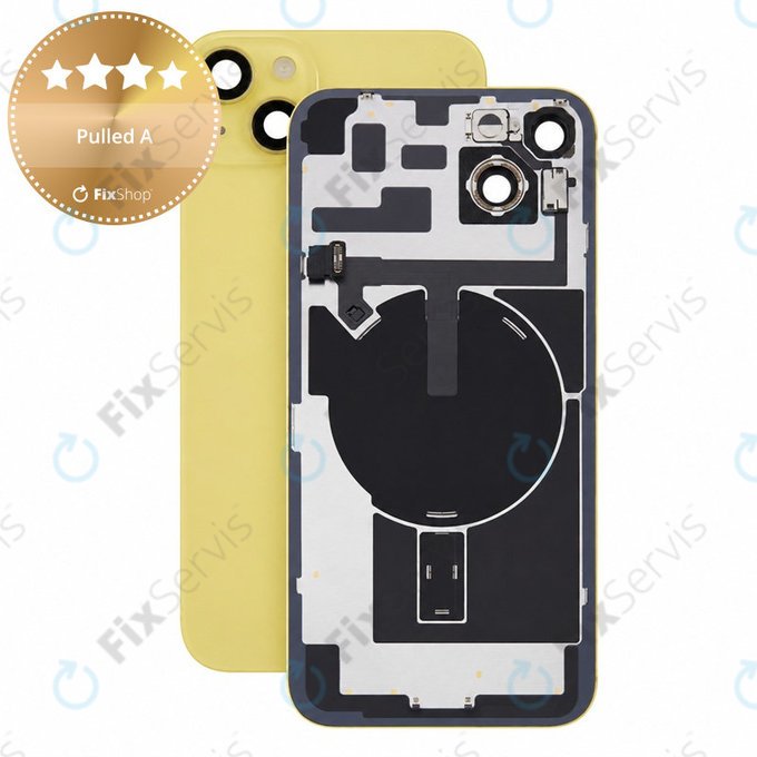 Sklo zadného housingu pre iPhone 14 Plus, Yellow, Pulled A