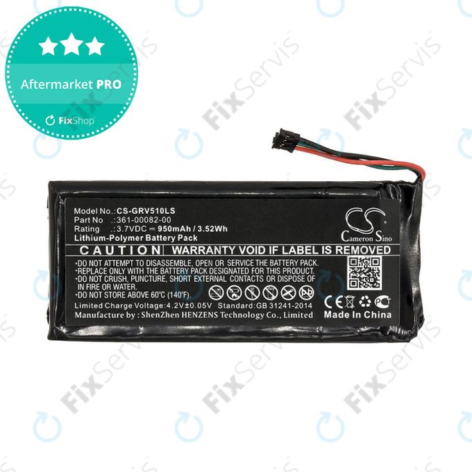 Batéria pre Garmin Varia TL, RTL510, Varia RTL501, 950mAh, Li-Pol, 3.7V, 361-00082-00, HQ