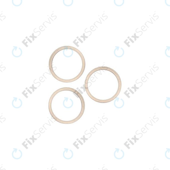 Apple iPhone 13 Pro, 13 Pro Max - Rám Sklíčka Zadnej Kamery (Gold) - 3ks