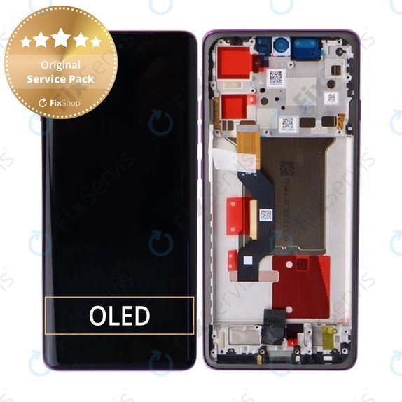Motorola Edge 60 Pro - LCD Displej + Dotykové Sklo + Rám (Sparkling Grape) - 5D68C30047 Genuine Service Pack
