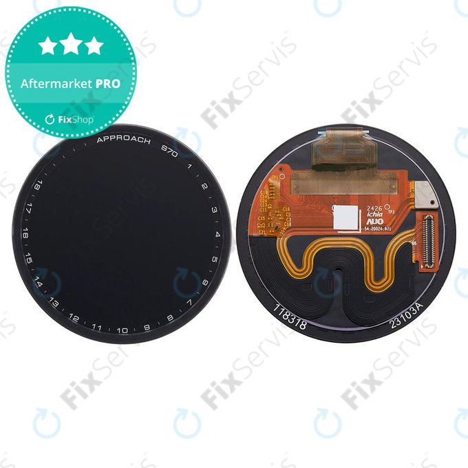 OLED displej + Dotykové sklo bez rámu (Black) pre Garmin Approach S70 42mm