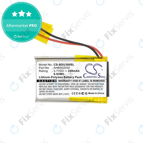 Batéria pre Bosch Bdu3xx, Bosch Intuvia Display, 250mAh, Li-Pol, 3.7V, 502030, HQ