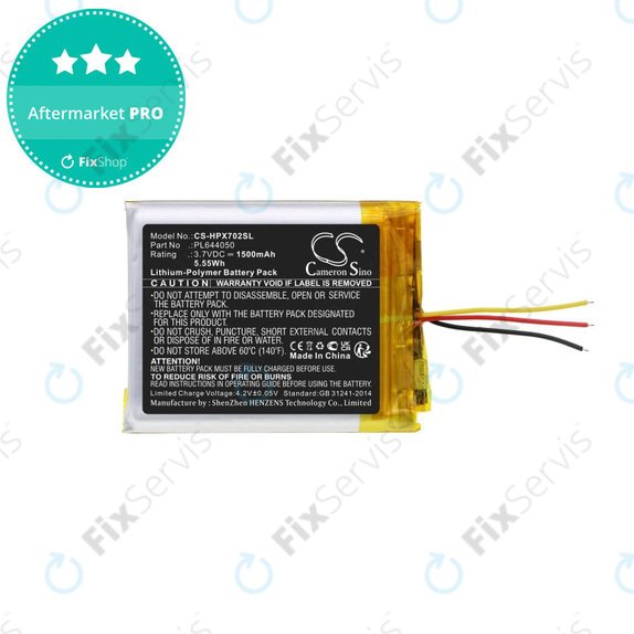 Batéria pre HyperX Cloud Flight, Cloud Alpha, 1500mAh, Li-Pol, 3.7V, PL644050, HQ