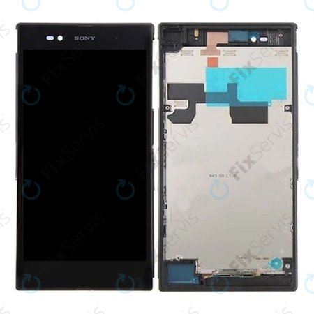 Sony Xperia Z Ultra XL39H - LCD Displej + Dotykové Sklo + Rám (Čierna) - 1275-5108