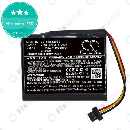 Batéria pre TomTom Start 52, 1000mAh, Li-Ion, 3.7V, VF6F, HQ