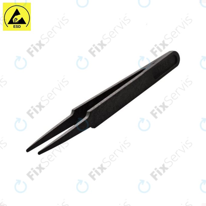 Plastová Antistatická Pinzeta s Guľatou Špičkou