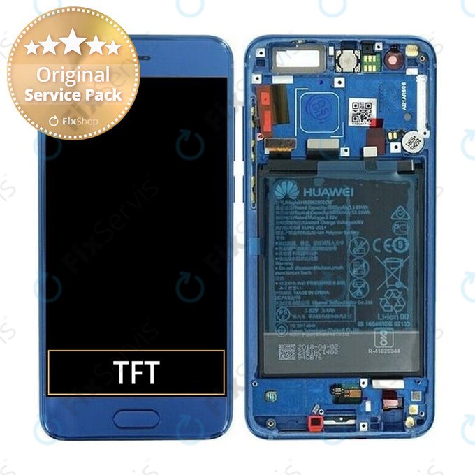 Huawei Honor 9 - LCD Displej + Dotykové Sklo + Rám + Batéria (Sapphire Blue) - 02351LBV Genuine Service Pack