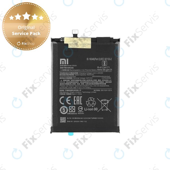 Xiaomi Redmi 9, Note 9 - Batéria BN54 5020mAh - 460200001J1G, 460200003P1G Genuine Service Pack
