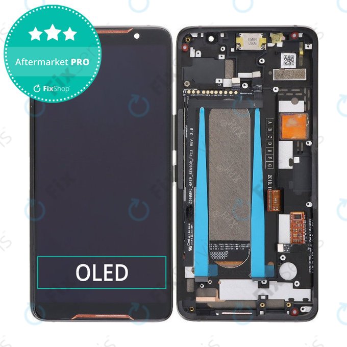 Displej OLED pre Asus ROG ZS600KL, Dotykové sklo s rámom