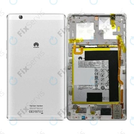 Huawei Mediapad M3 8.4 - Batériový Kryt + Batéria HB2899C0ECW 5100mAh (Strieborná) - 02350YHC, 02351PHQ